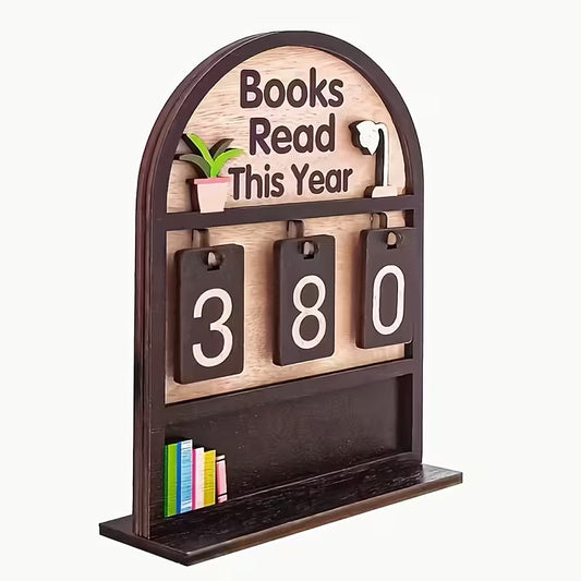Klassisk Træ Book Counter – "Minimalist Library"